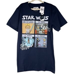 Boys/Men Disney Star Wars “Luke skywalker vs.” graphic T-Shirt. Size small.